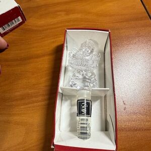 Mikasa Crystal Glass Vintage Bottle Stopper Wine Stopper Christmas Angel Caroler